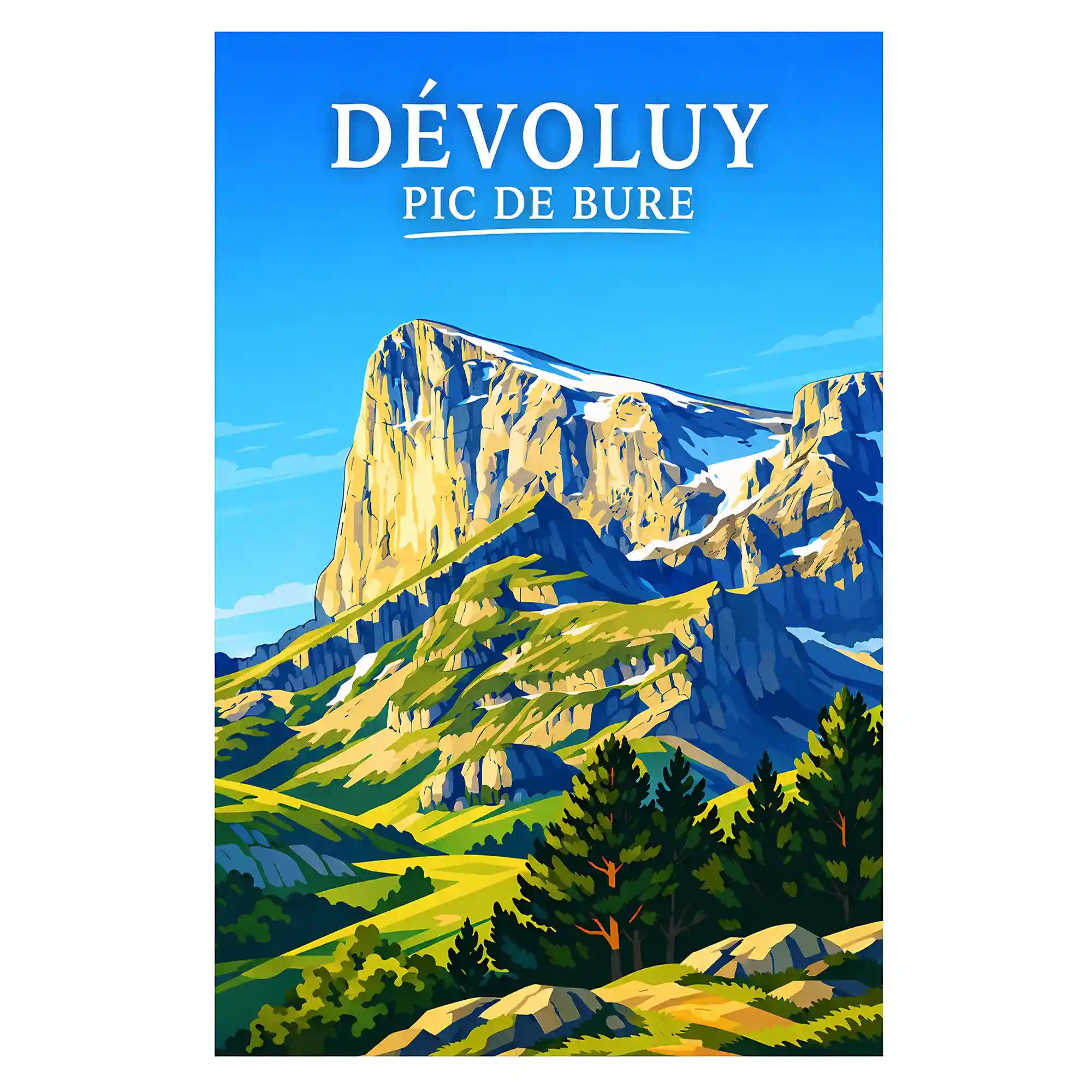 Affiche - Dévoluy - Pic de Bure