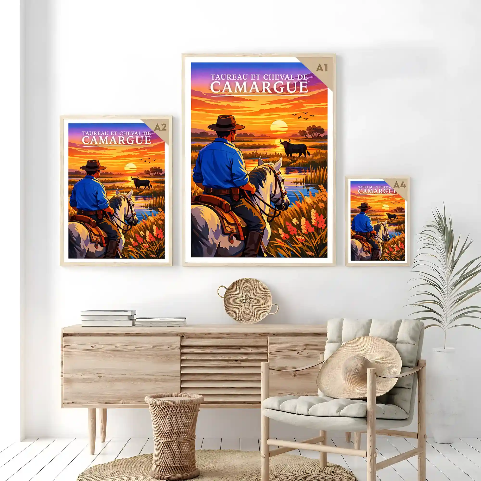 Affiche - Taureau & Cheval de Camargue - Image 7