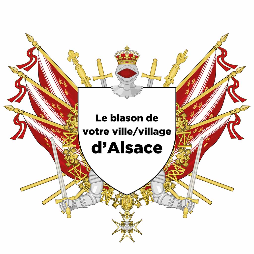 Blason personnalisé de votre ville ou village sur nos drapeaux