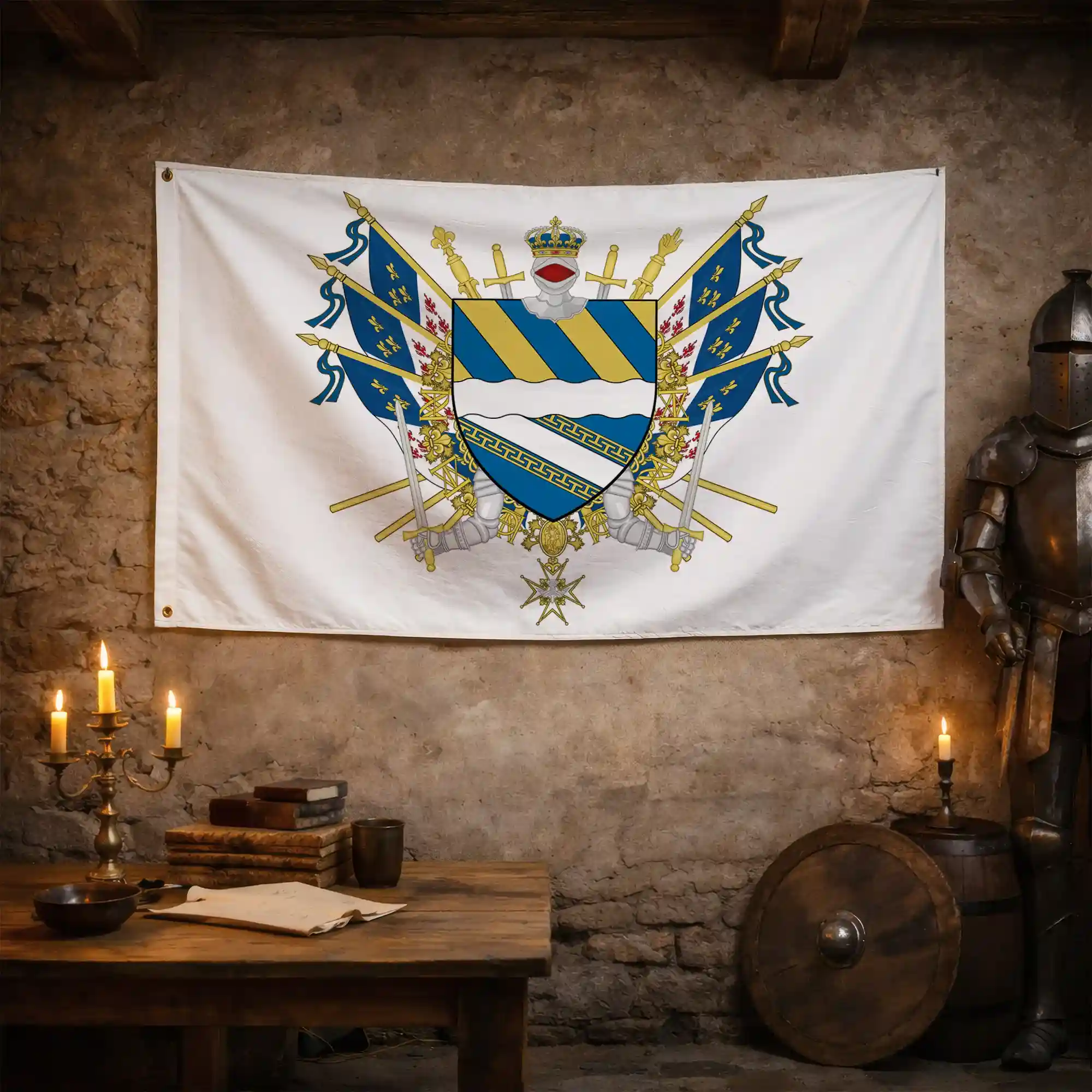 Drapeau - Blason de l'Aisne (02) - Image 3