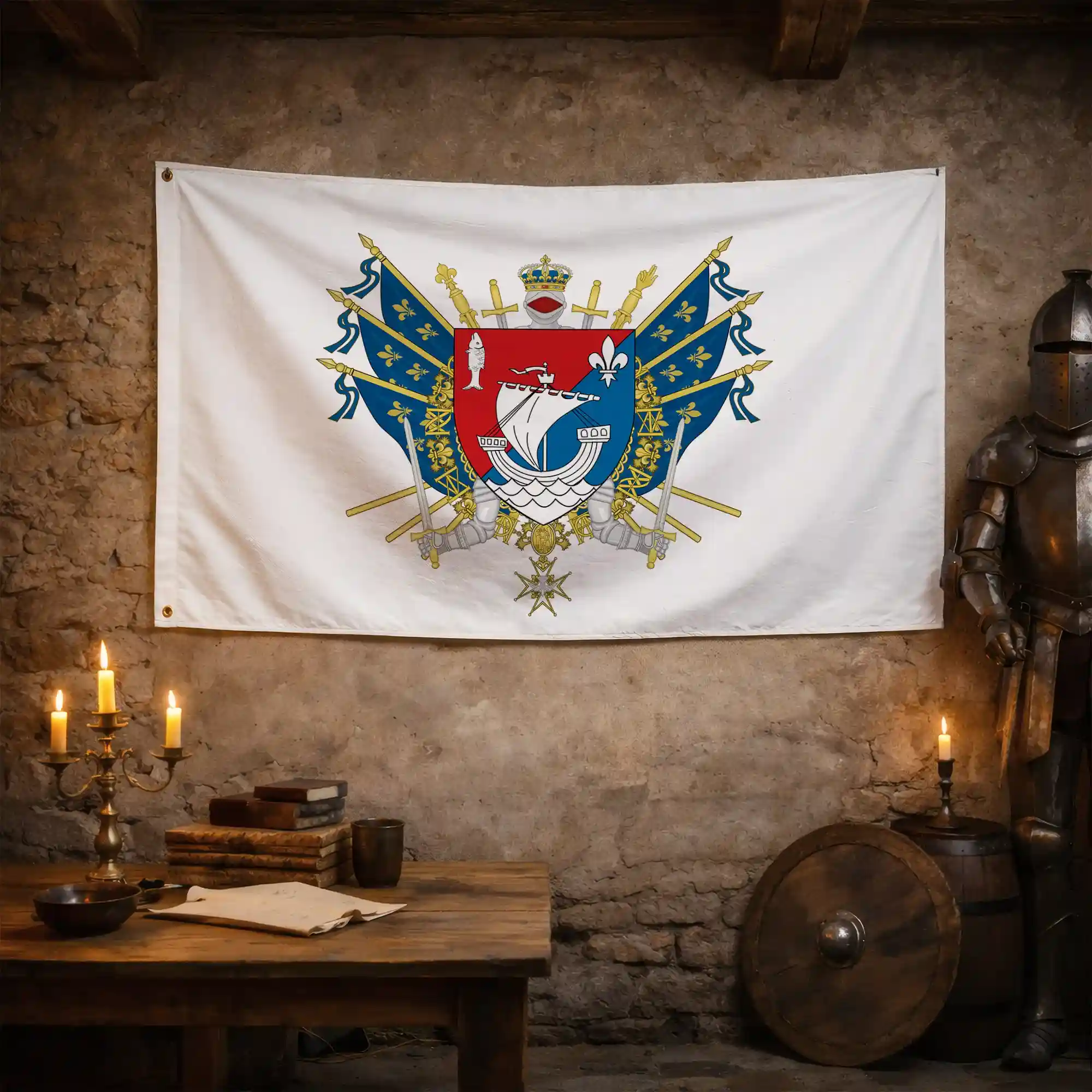 Drapeau - Blason de Boulogne-Billancourt - Image 3