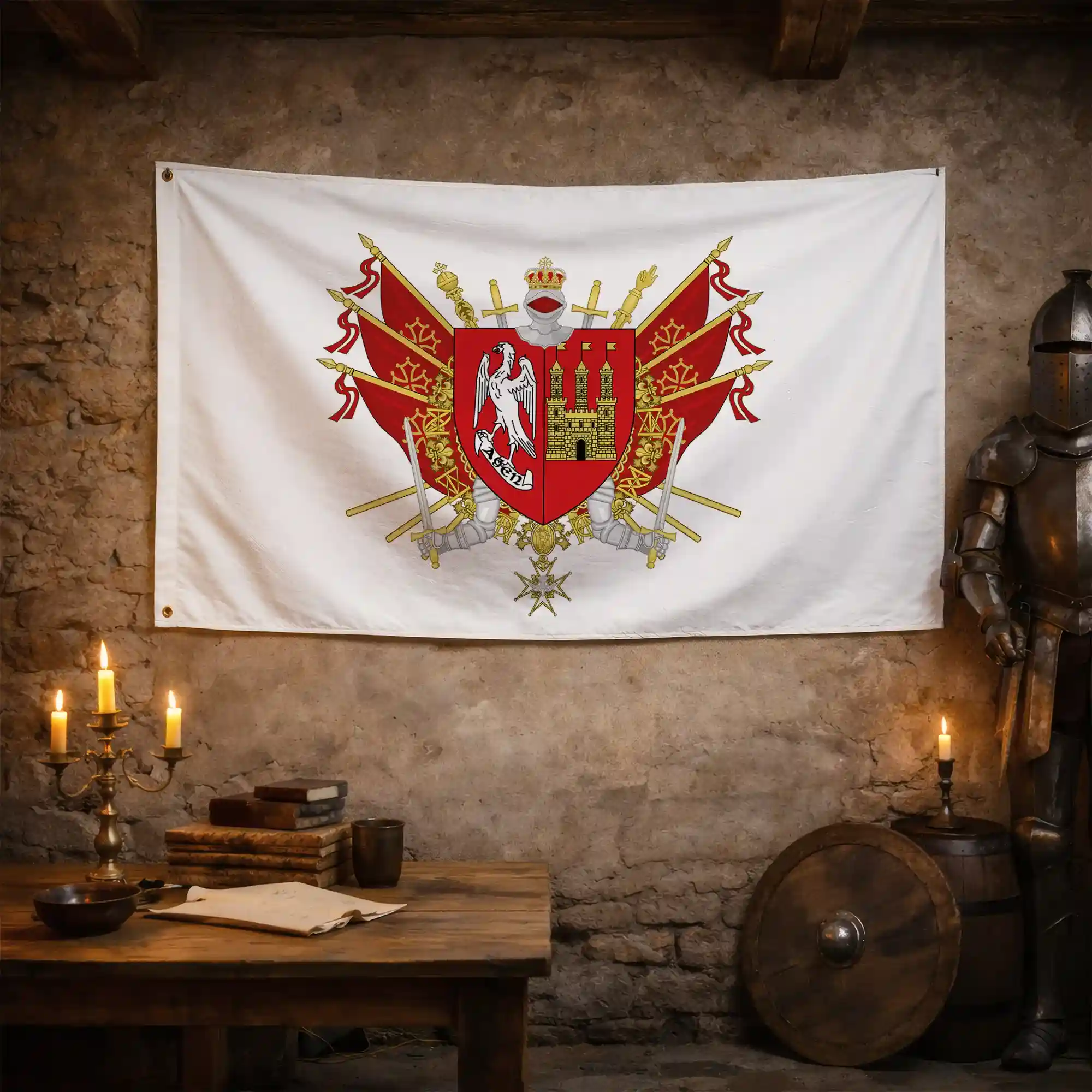 Drapeau - Blason d'Agen - Image 3