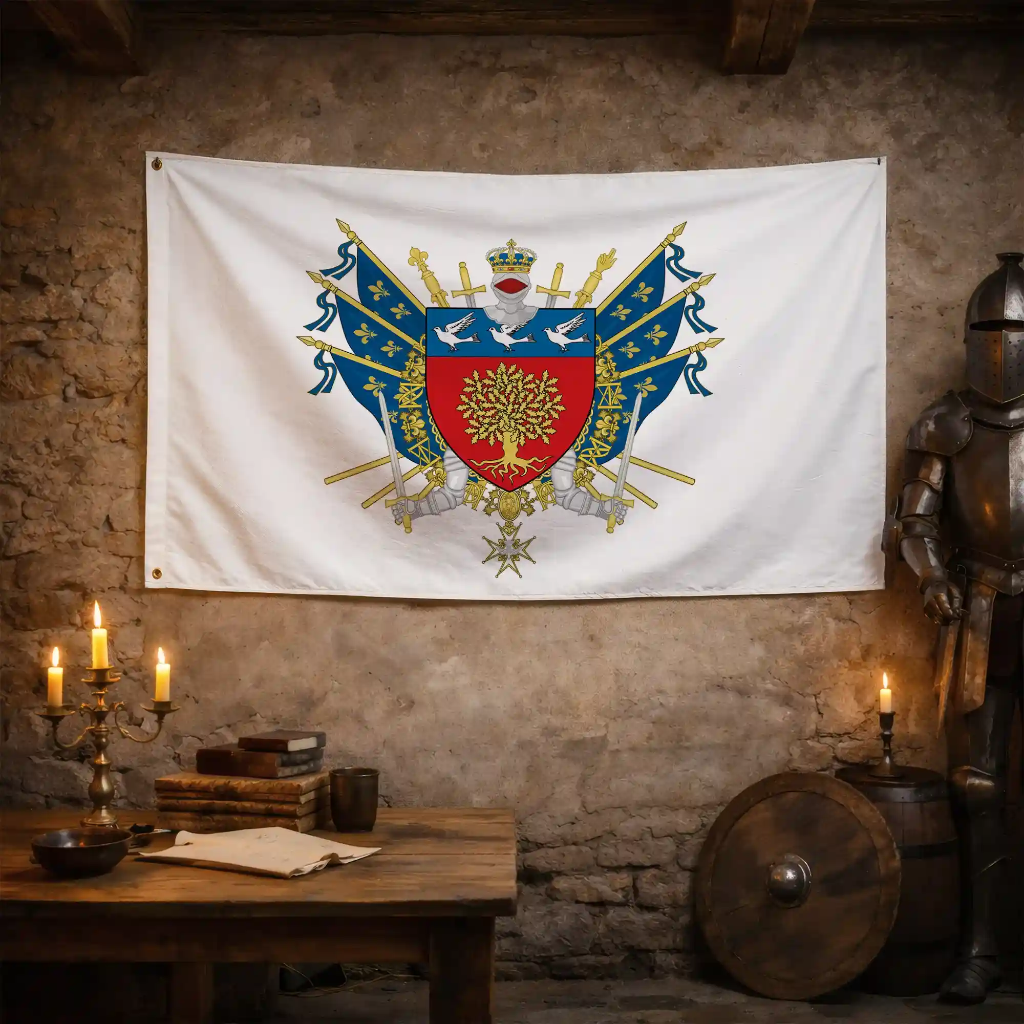 Drapeau - Blason de Bois-Colombes - Image 3