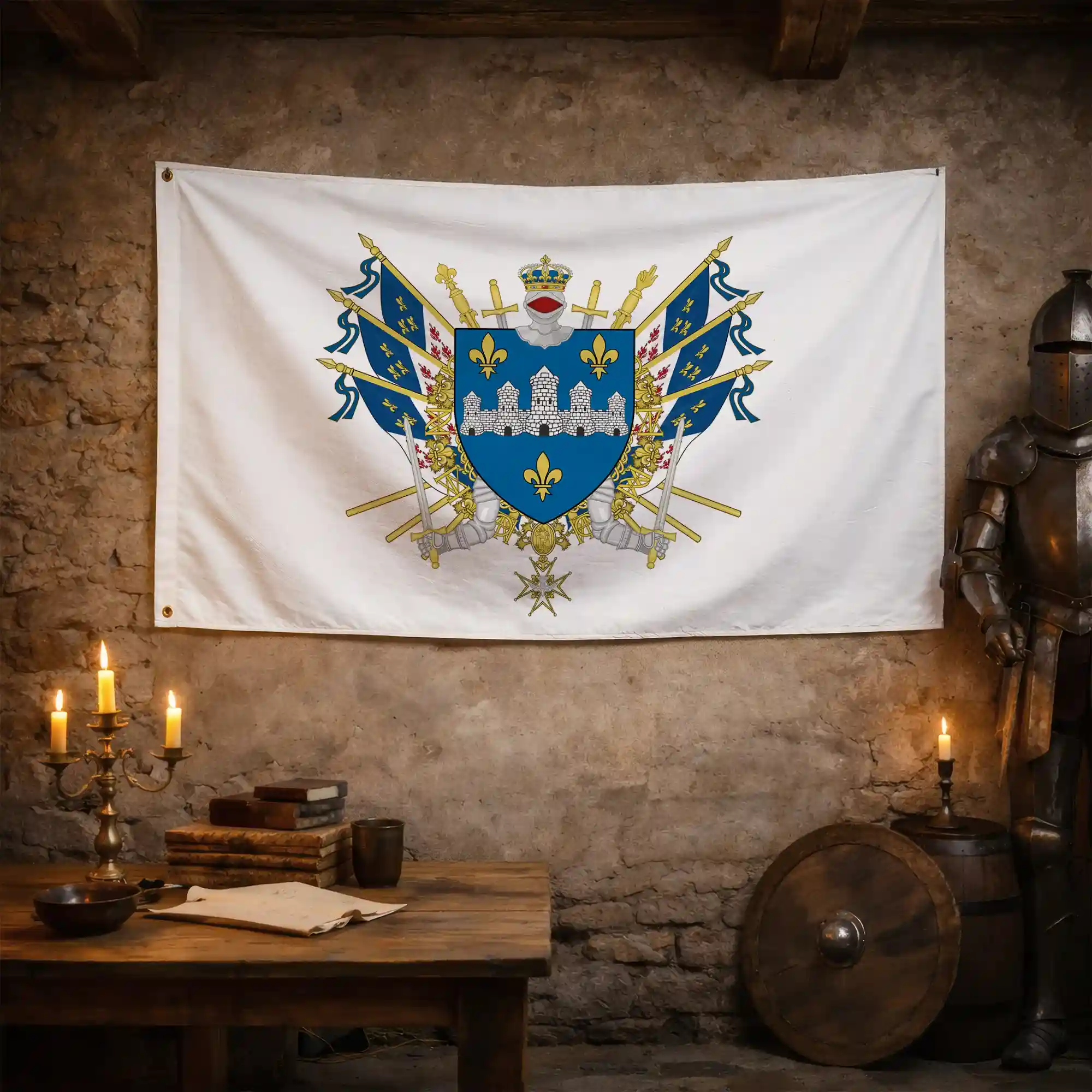 Drapeau - Blason de Château-Thierry - Image 3