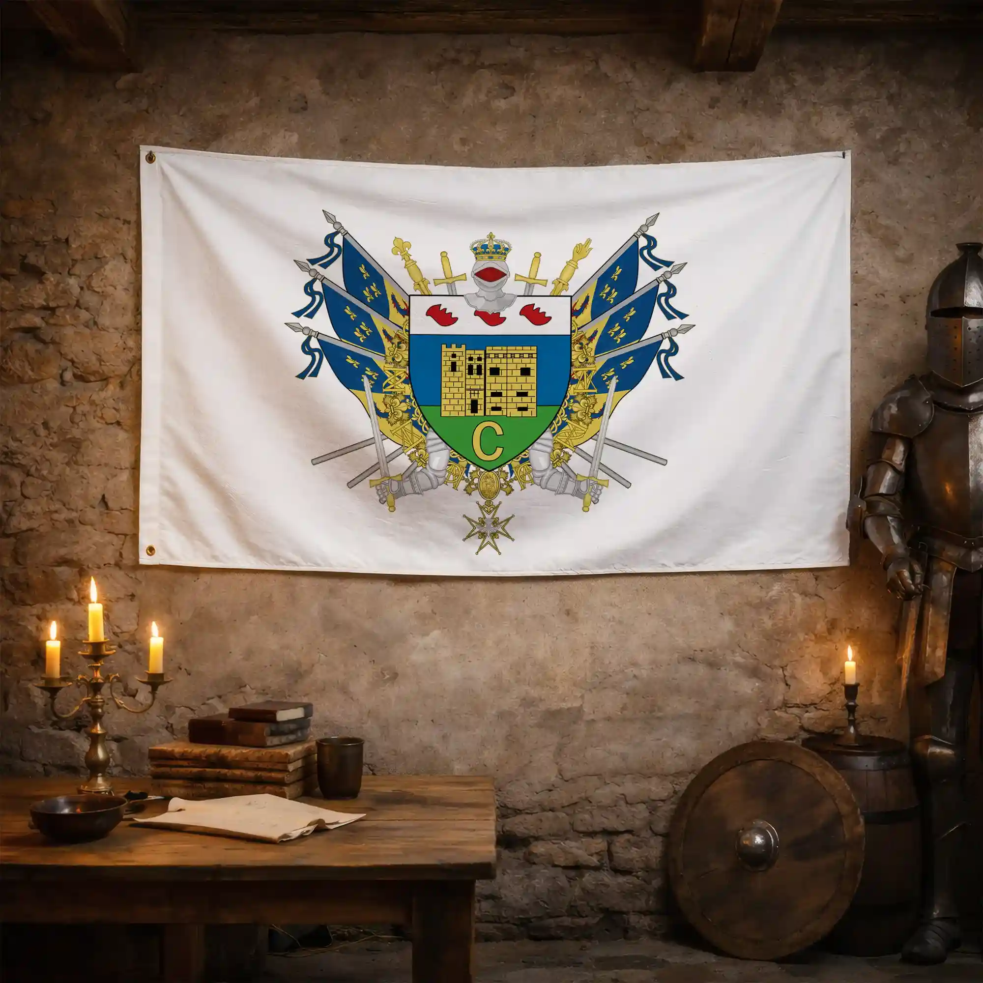 Drapeau - Blason de Crest - Image 3