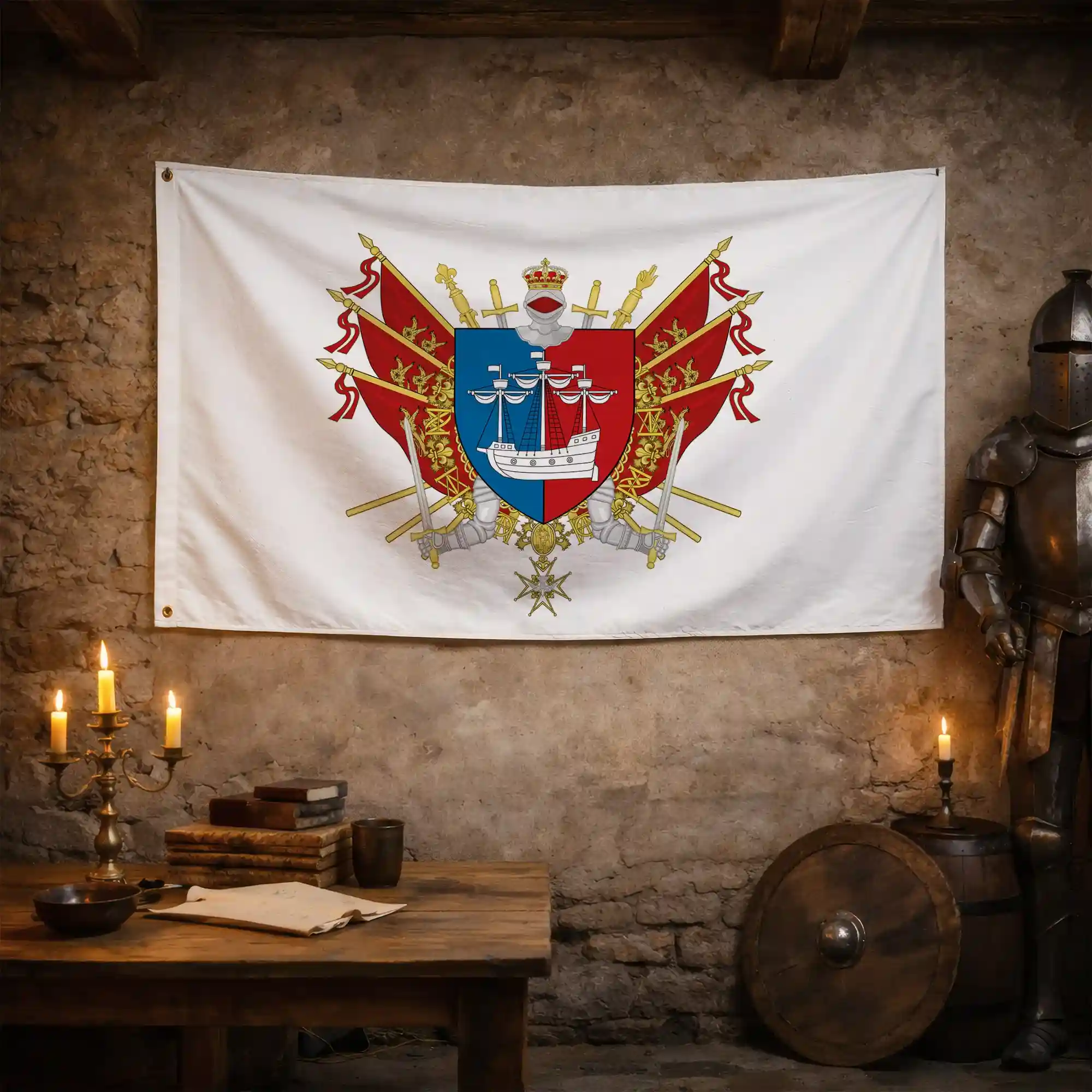 Drapeau - Blason de Dieppe - Image 3