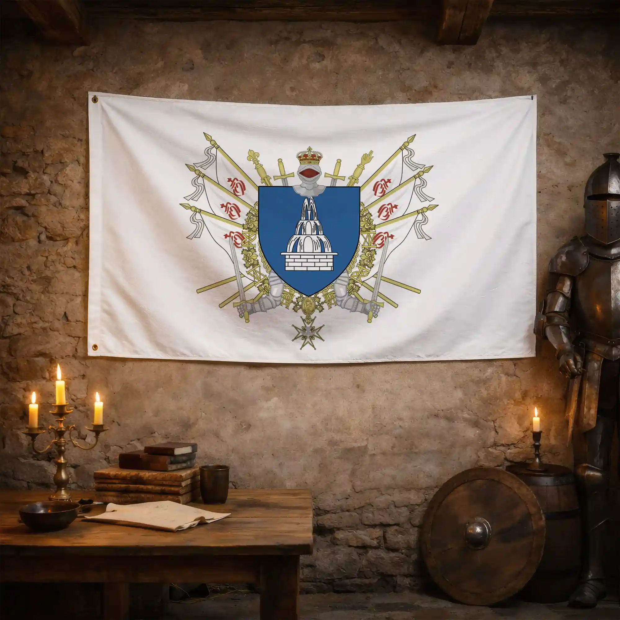 Drapeau - Blason de Fontenay-le-Comte - Image 3