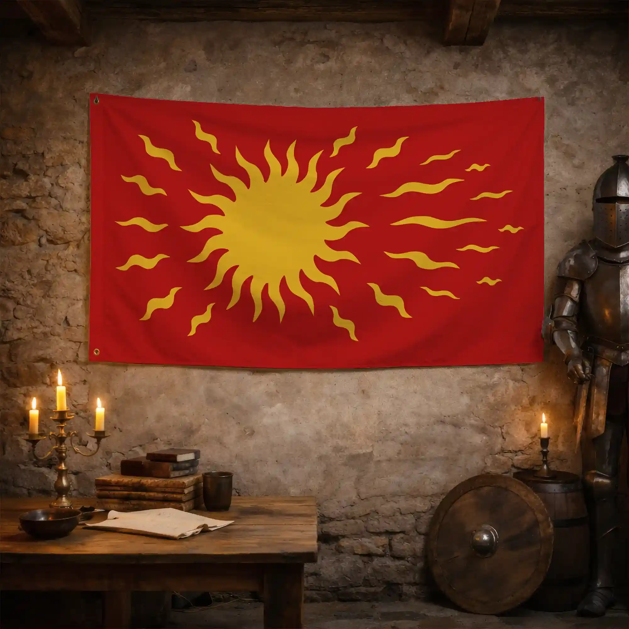 Drapeau - Blason de Hugues Capet (Oriflamme) - Image 3