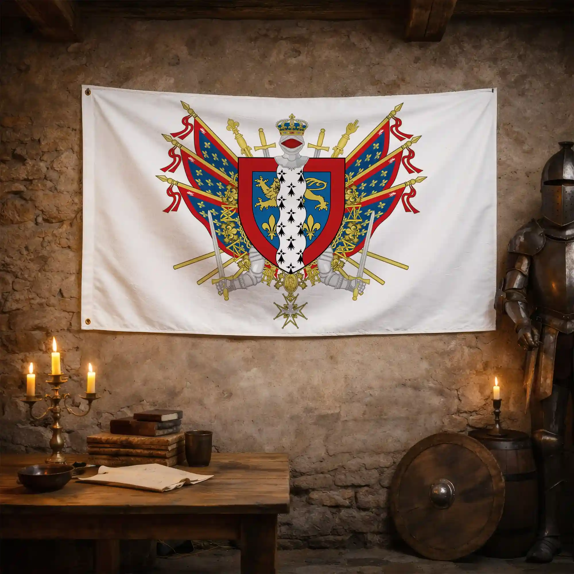 Drapeau - Blason de la Mayenne (53) - Image 3