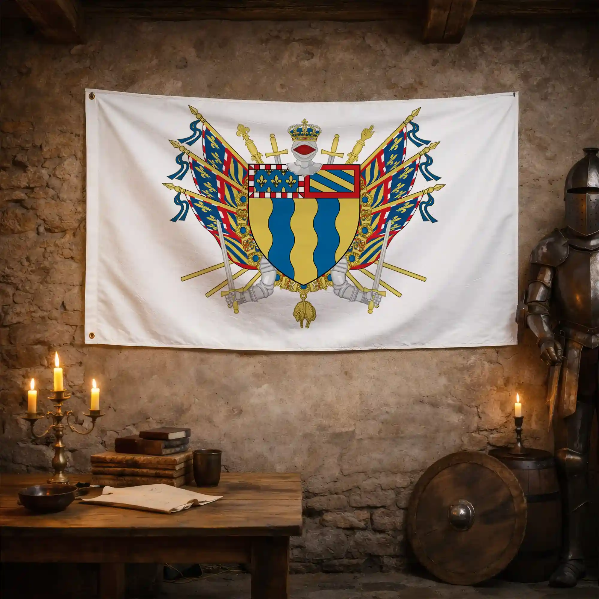 Drapeau - Blason de la Saône-et-Loire (71) - Image 3