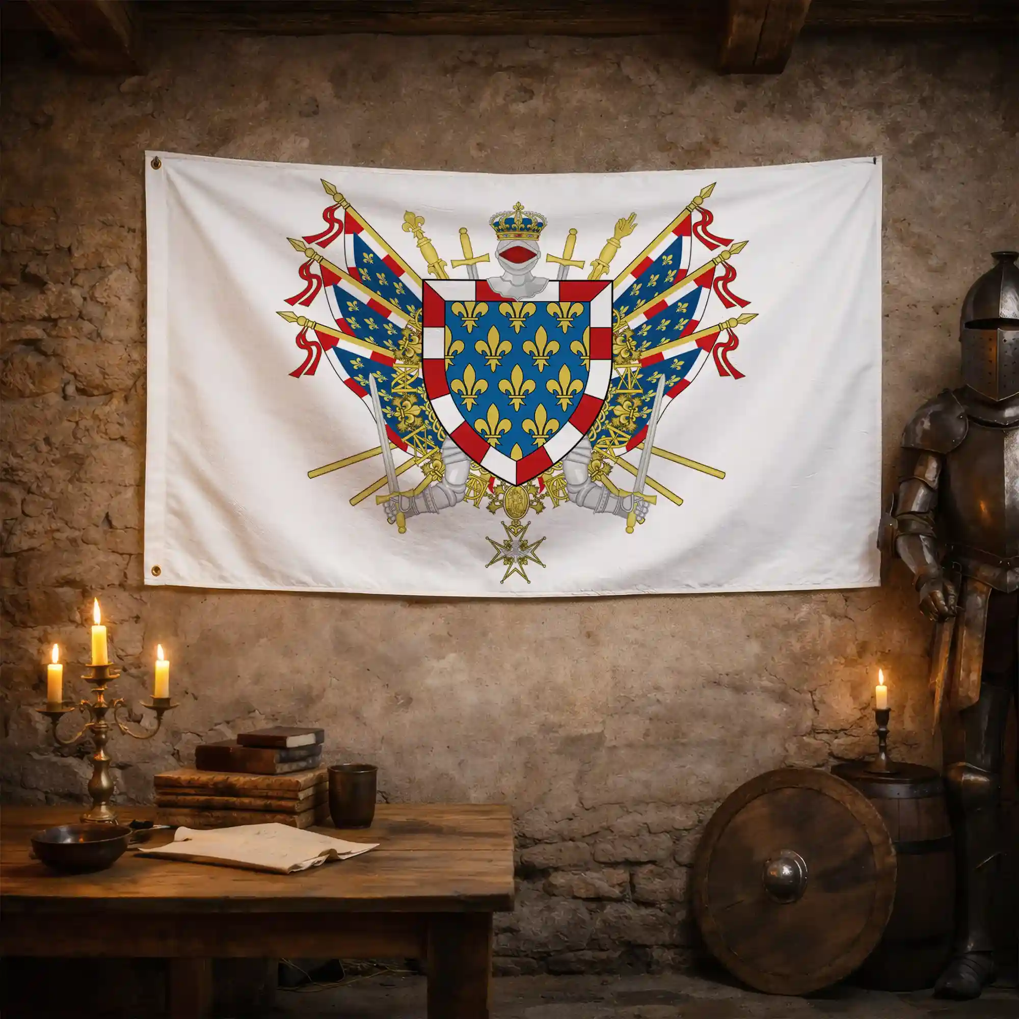 Drapeau - Blason de la Touraine - Image 3