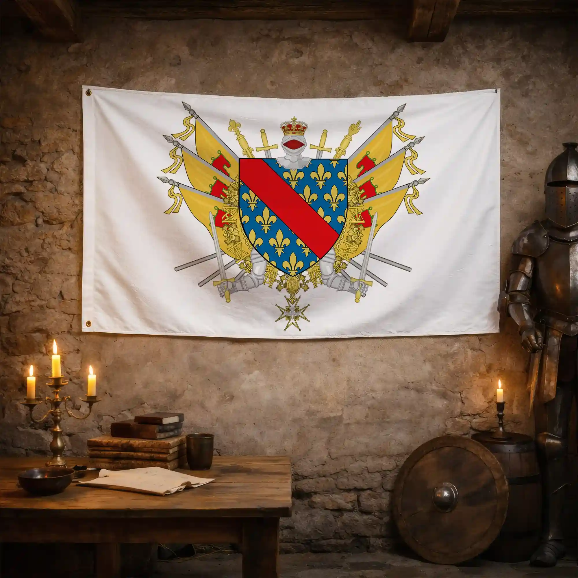 Drapeau - Blason de l'Allier (03) - Image 3