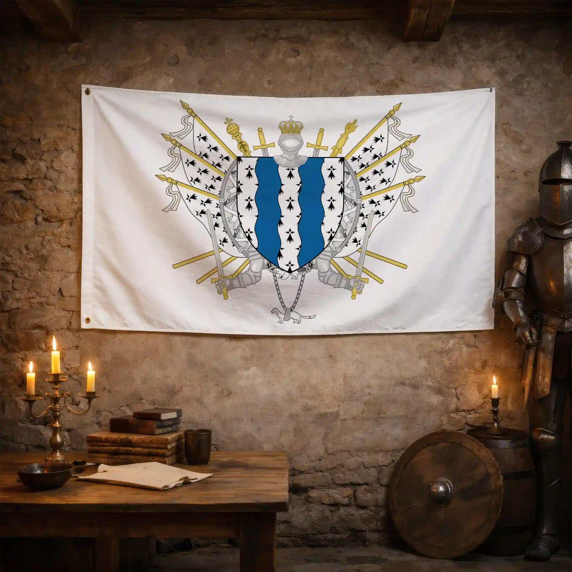 Drapeau - Blason de l'Ille-et-Vilaine (35) - Image 3