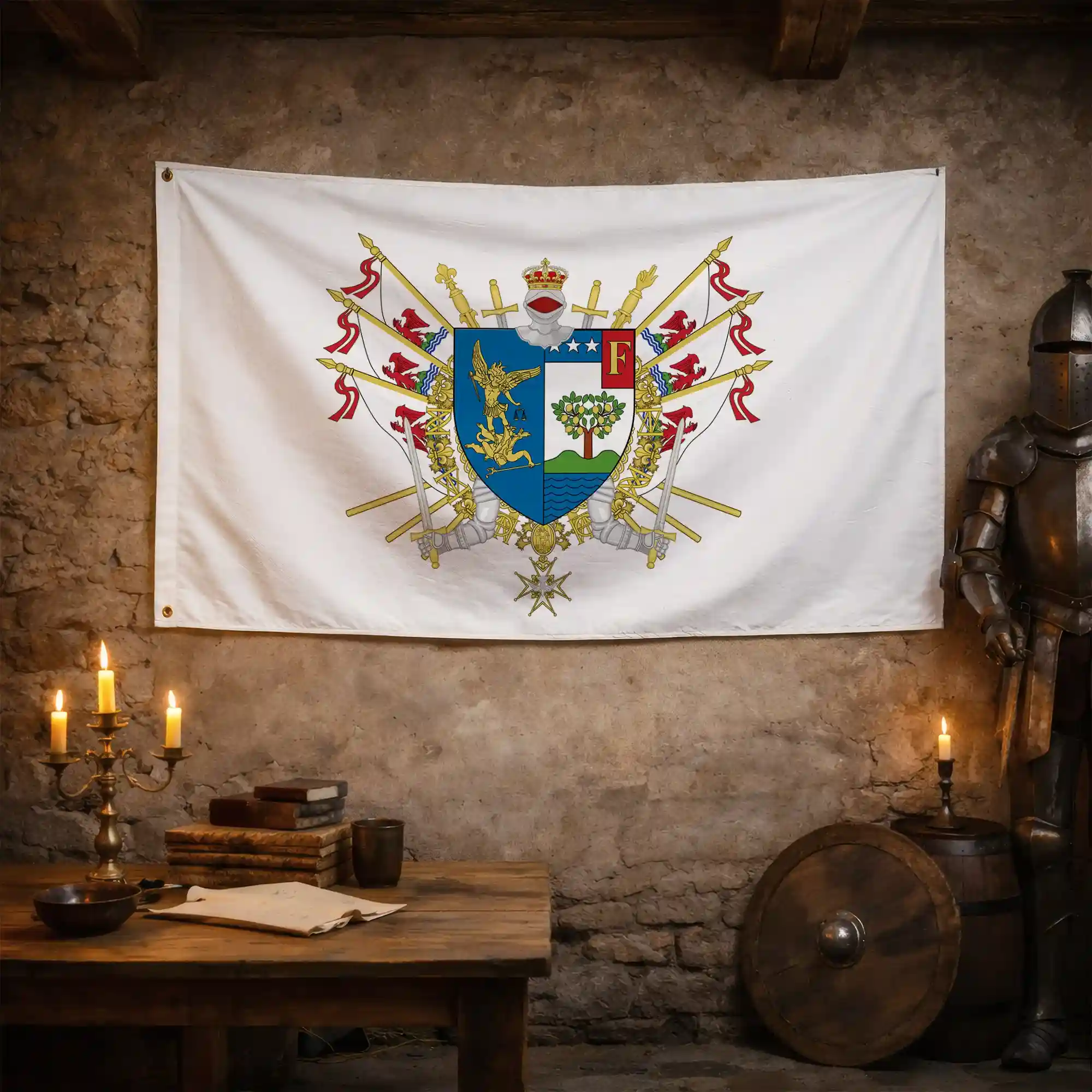 Drapeau - Blason de Menton - Image 3