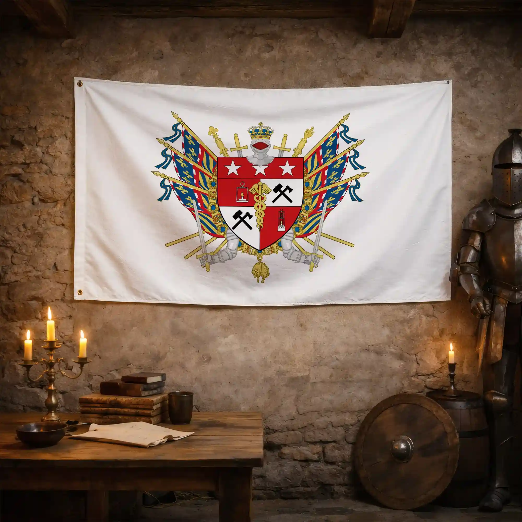 Drapeau - Blason de Montceau-les-Mines - Image 3