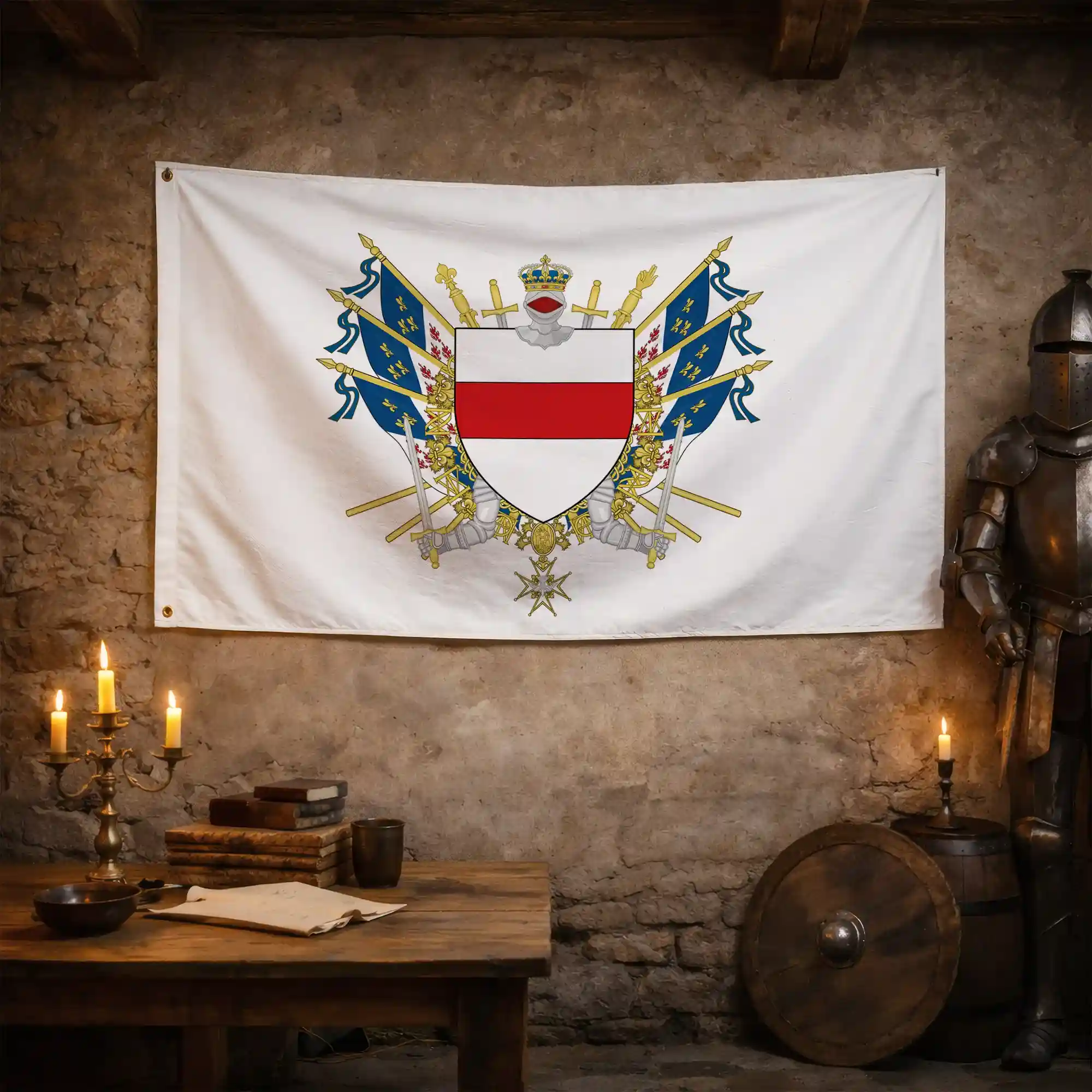 Drapeau - Blason de Noyon - Image 3