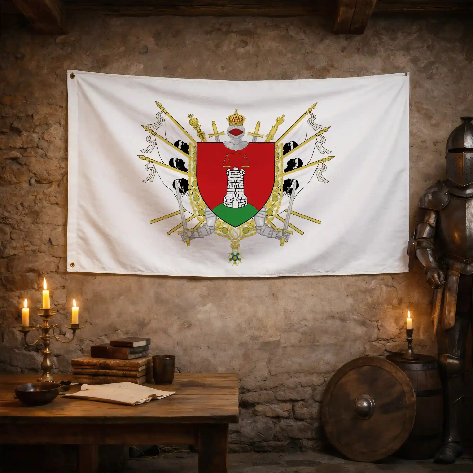 Drapeau - Blason de Porto-Vecchio - Image 3