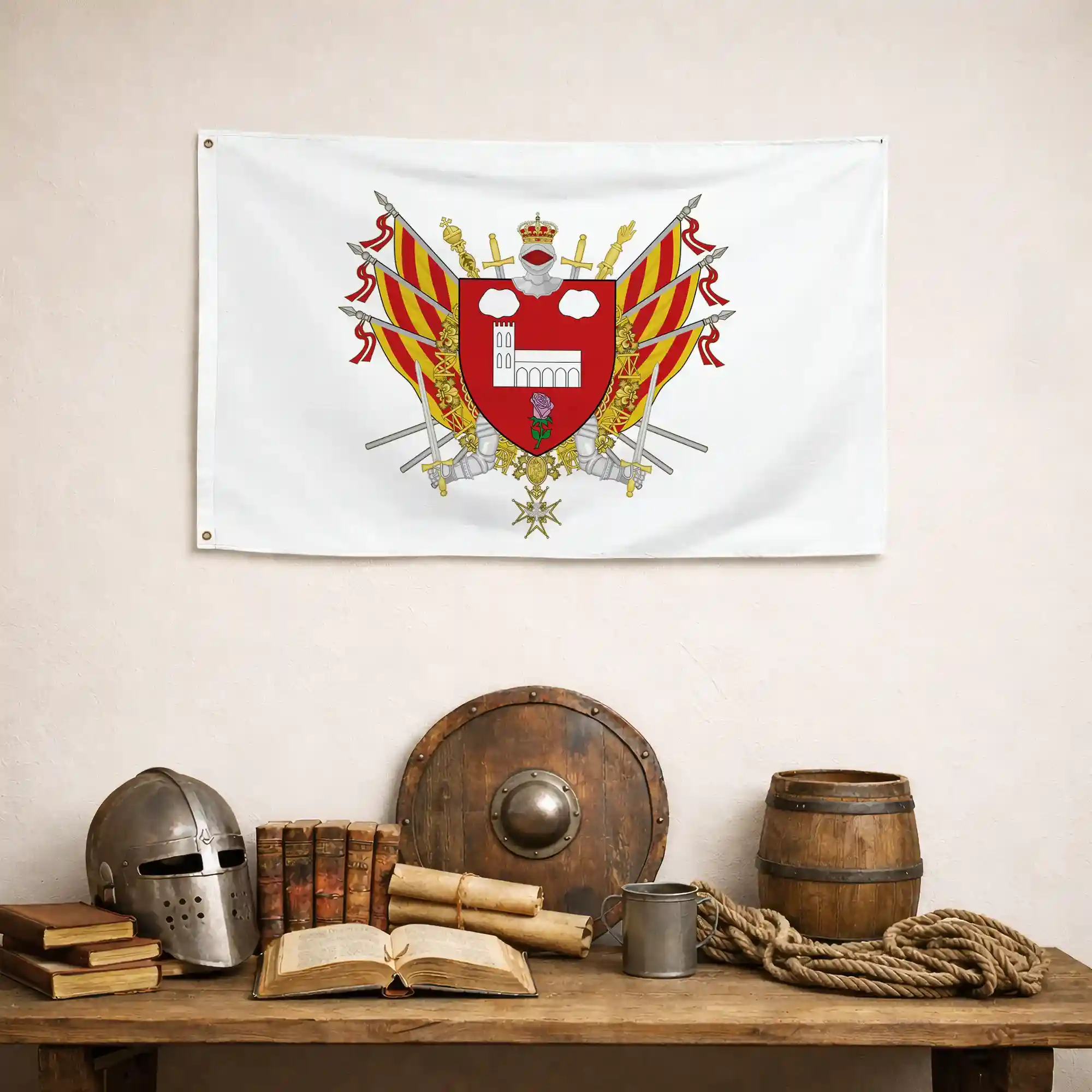 Drapeau - Blason de Saint-Estève - Image 4