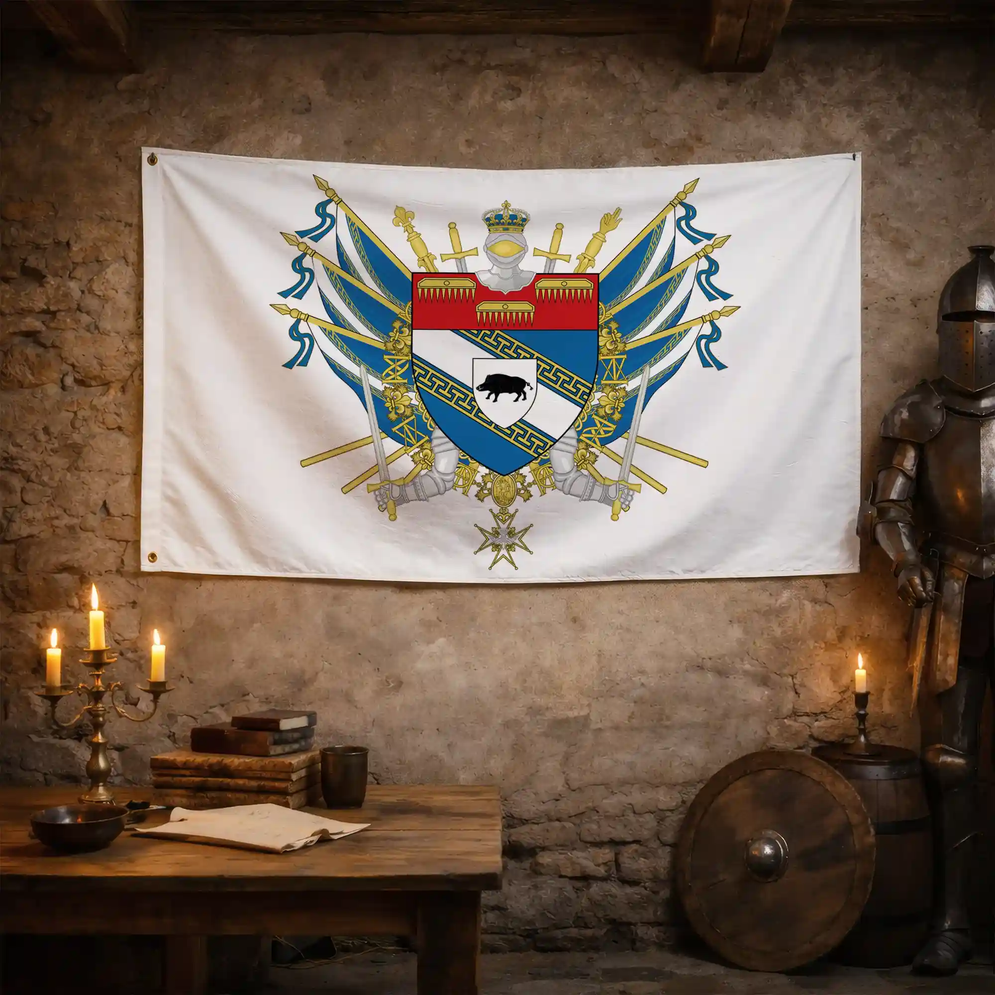 Drapeau - Blason des Ardennes (08) - Image 3