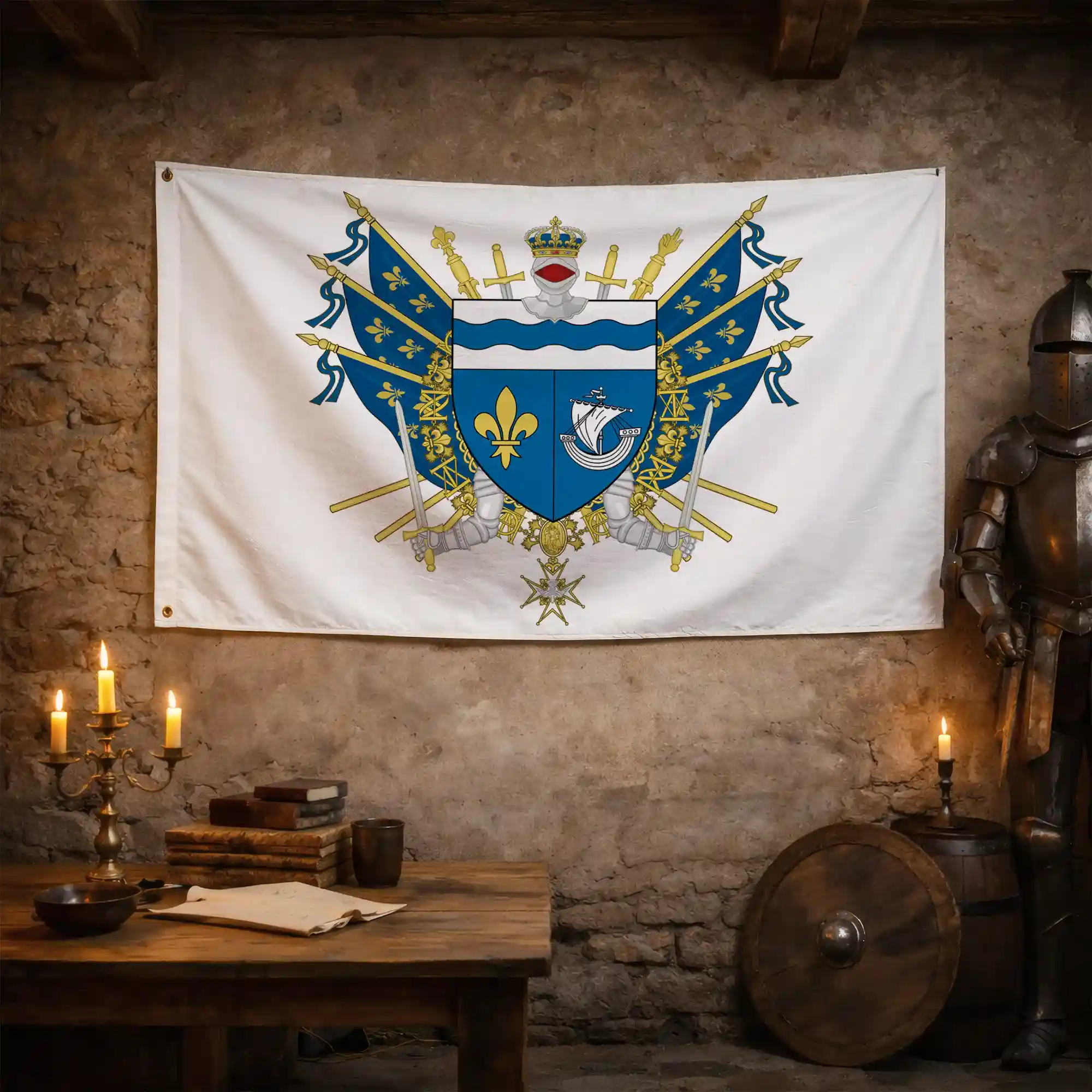 Drapeau - Blason des Hauts-de-Seine (92) - Image 3