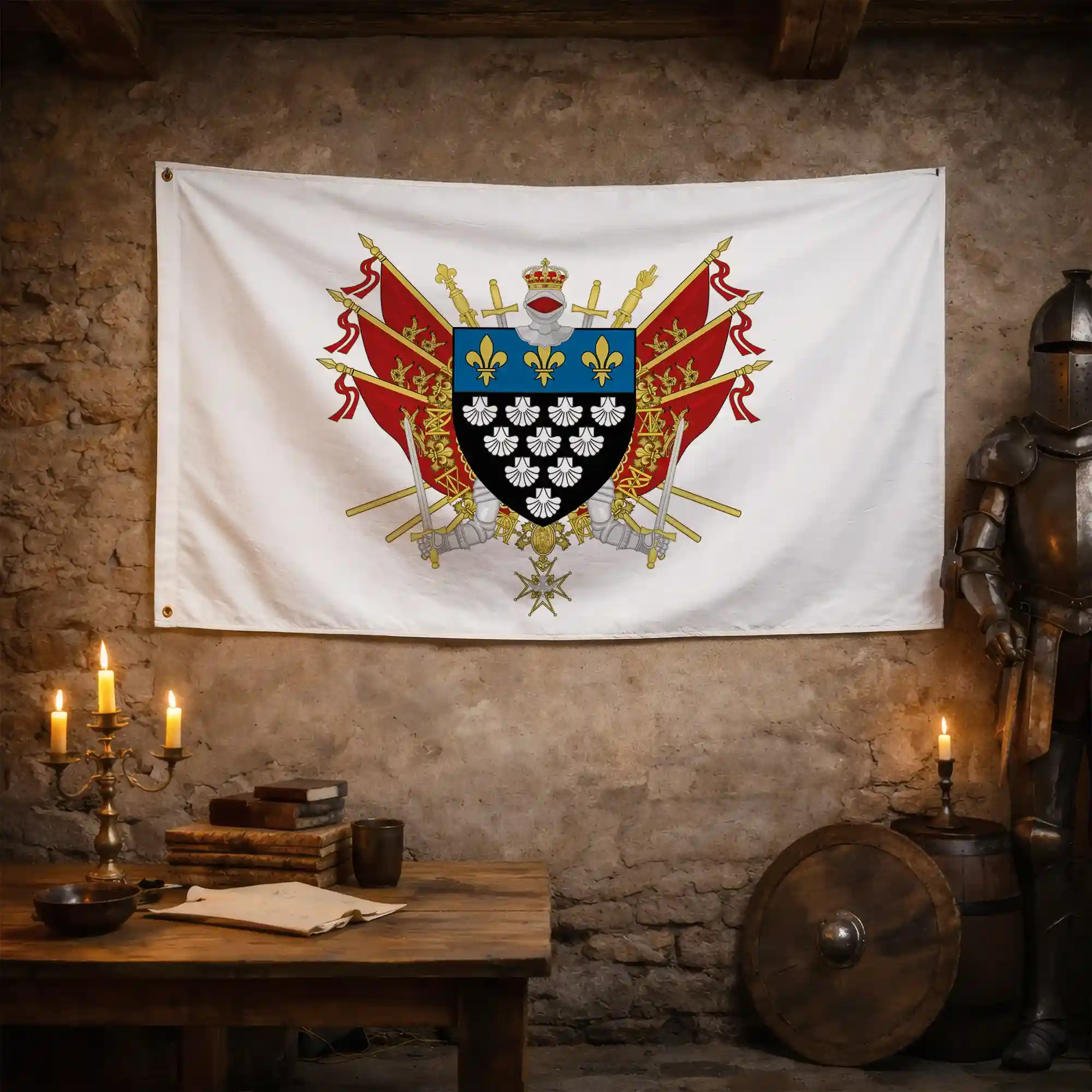 Drapeau - Blason du Mont Saint-Michel - Image 3