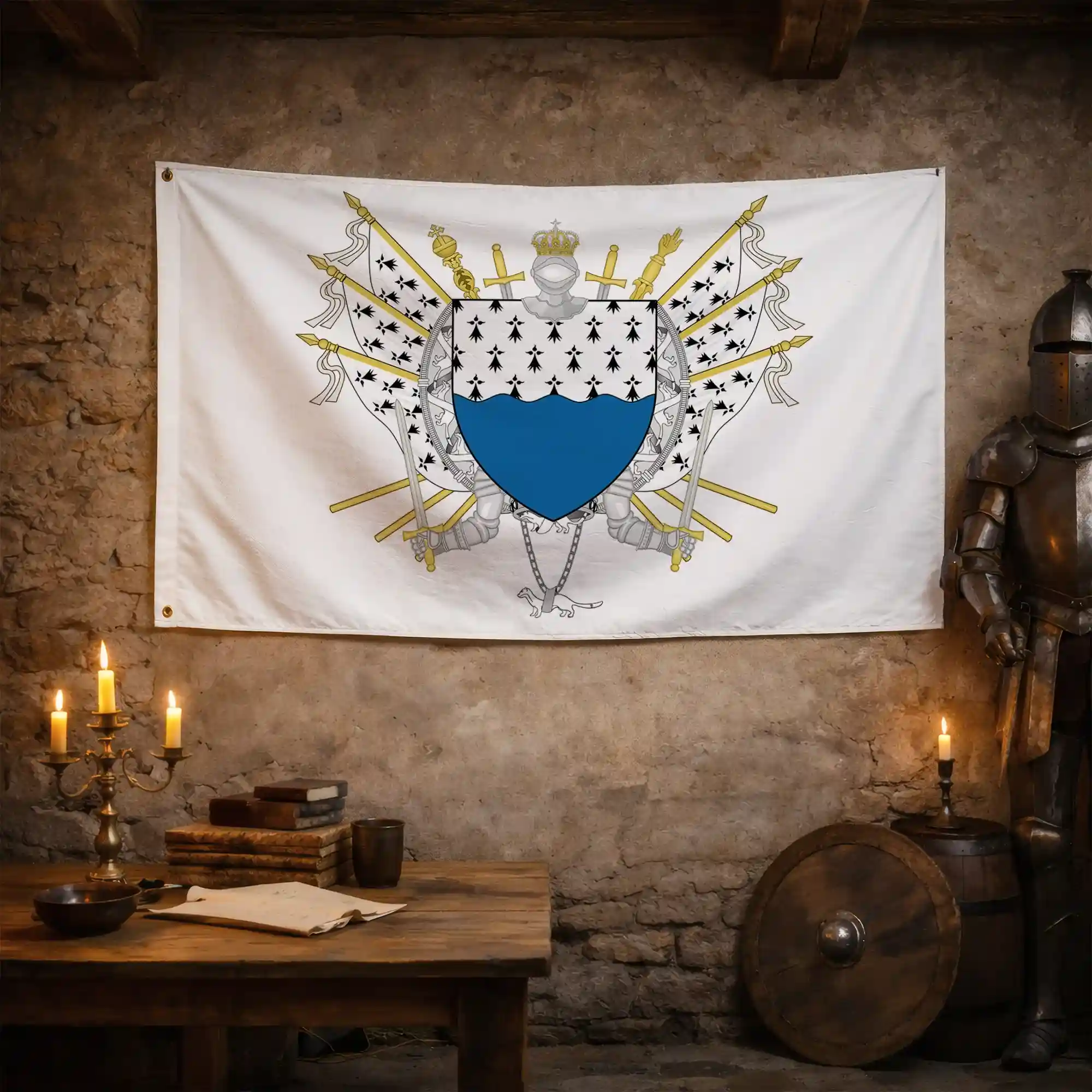 Drapeau - Blason du Morbihan (56) - Image 3
