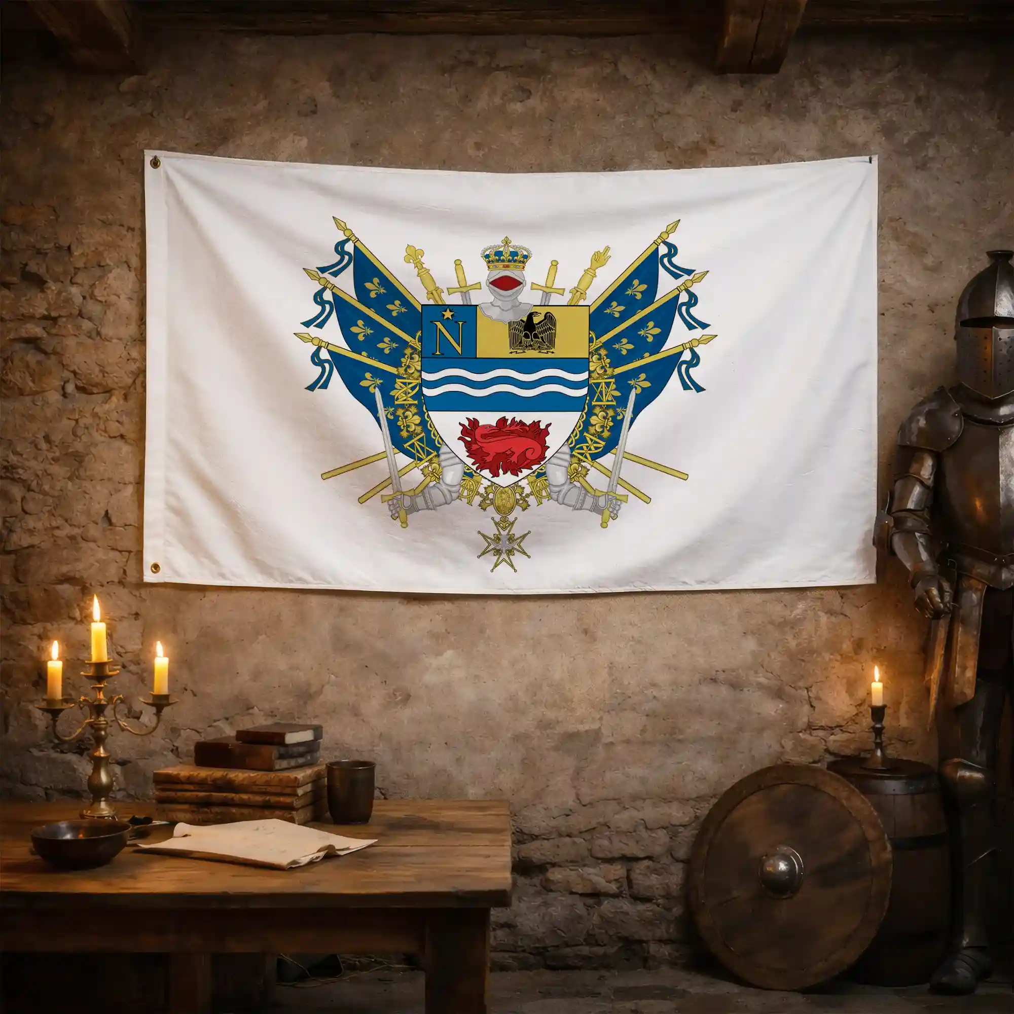 Drapeau - Blason de Fontainebleau - Image 3