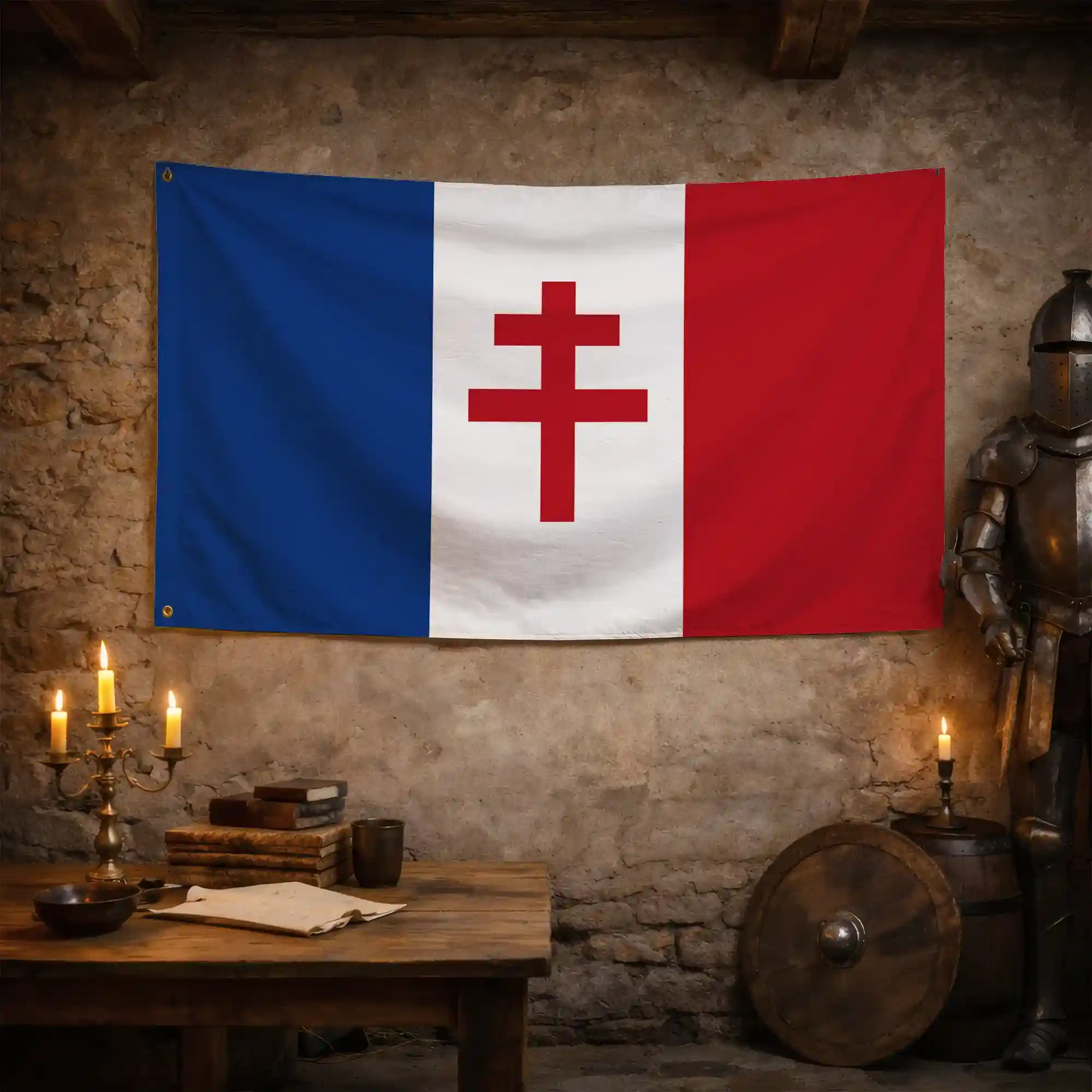 Drapeau - France Libre (Croix de Lorraine) - Image 3